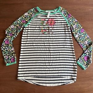 Girls sz 10 Matilda Jane Hello There Baseball Tee